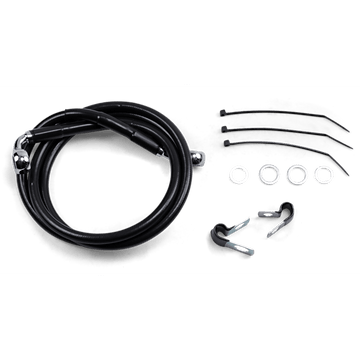 DRAG SPECIALTIES Brake Line Front Black +6" FXD '00-'05