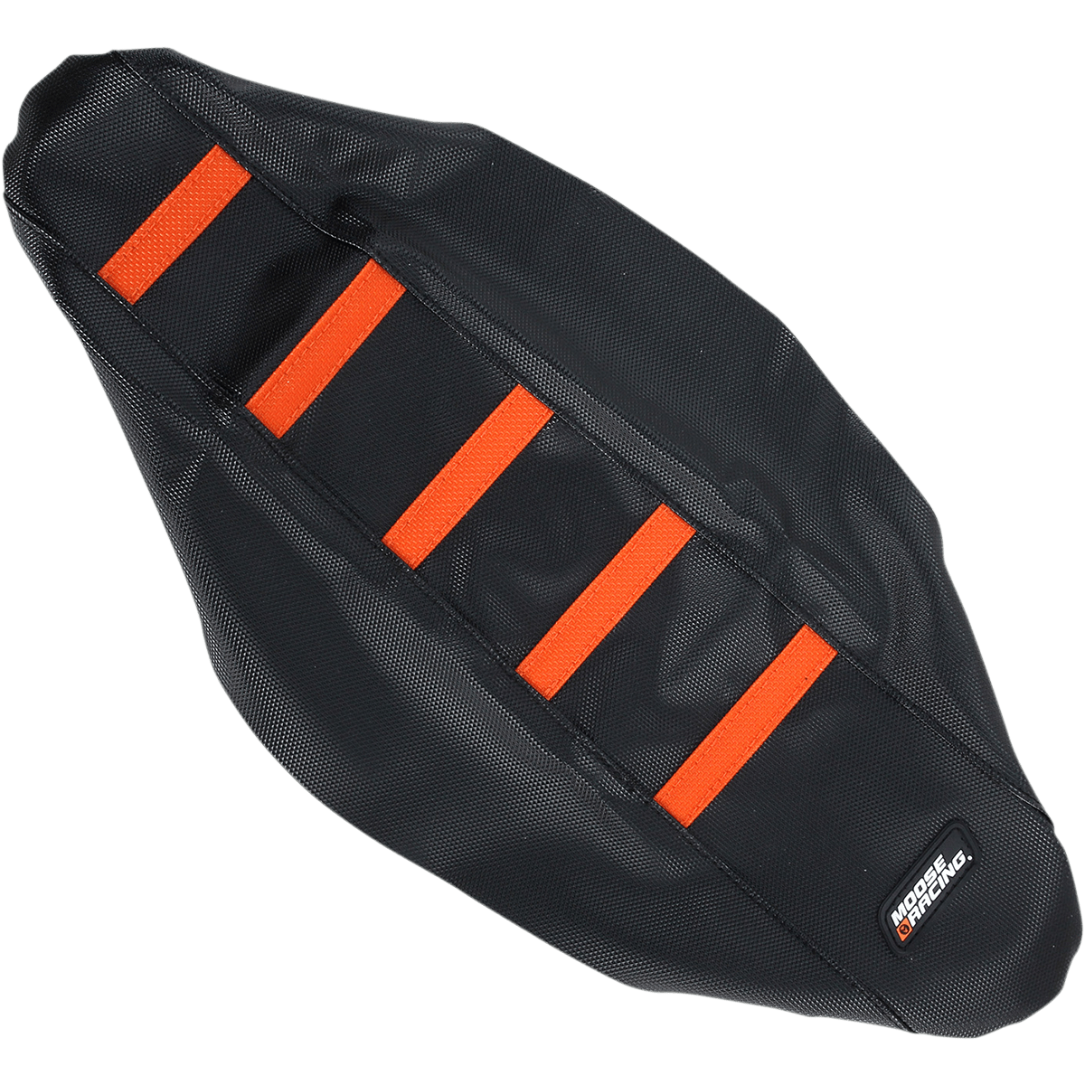 MOOSE RACING Ribbed Seat Cover Black Cover/Orange Ribs KTM