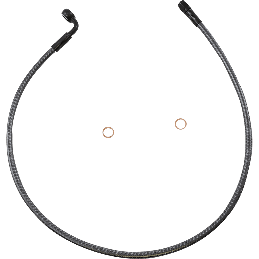 MAGNUM SHIELDING Brake Line Front 10 mm 90° 30" KARBONFIBR AS77230