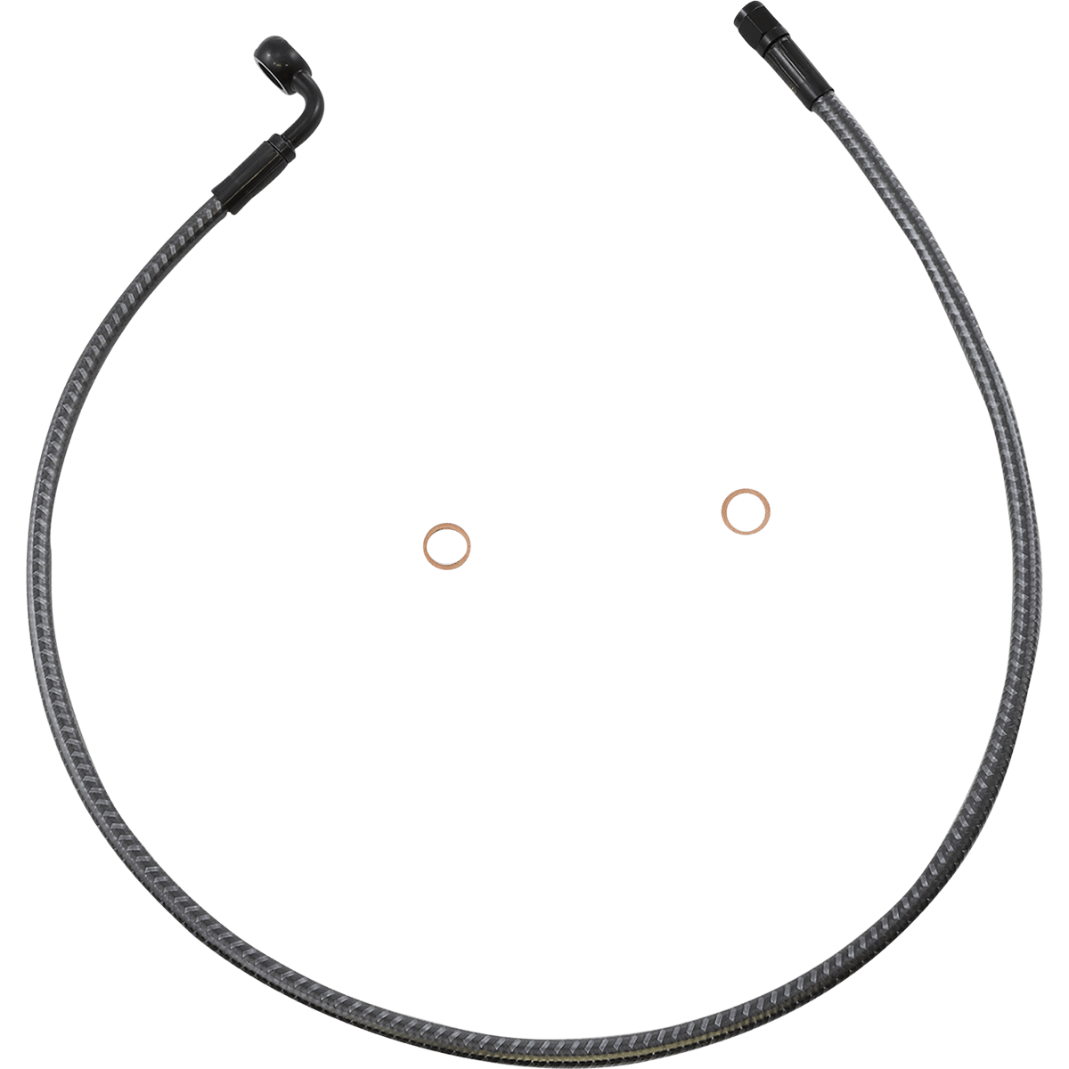 MAGNUM SHIELDING Brake Line Front 10 mm 90° 30" KARBONFIBR AS77230