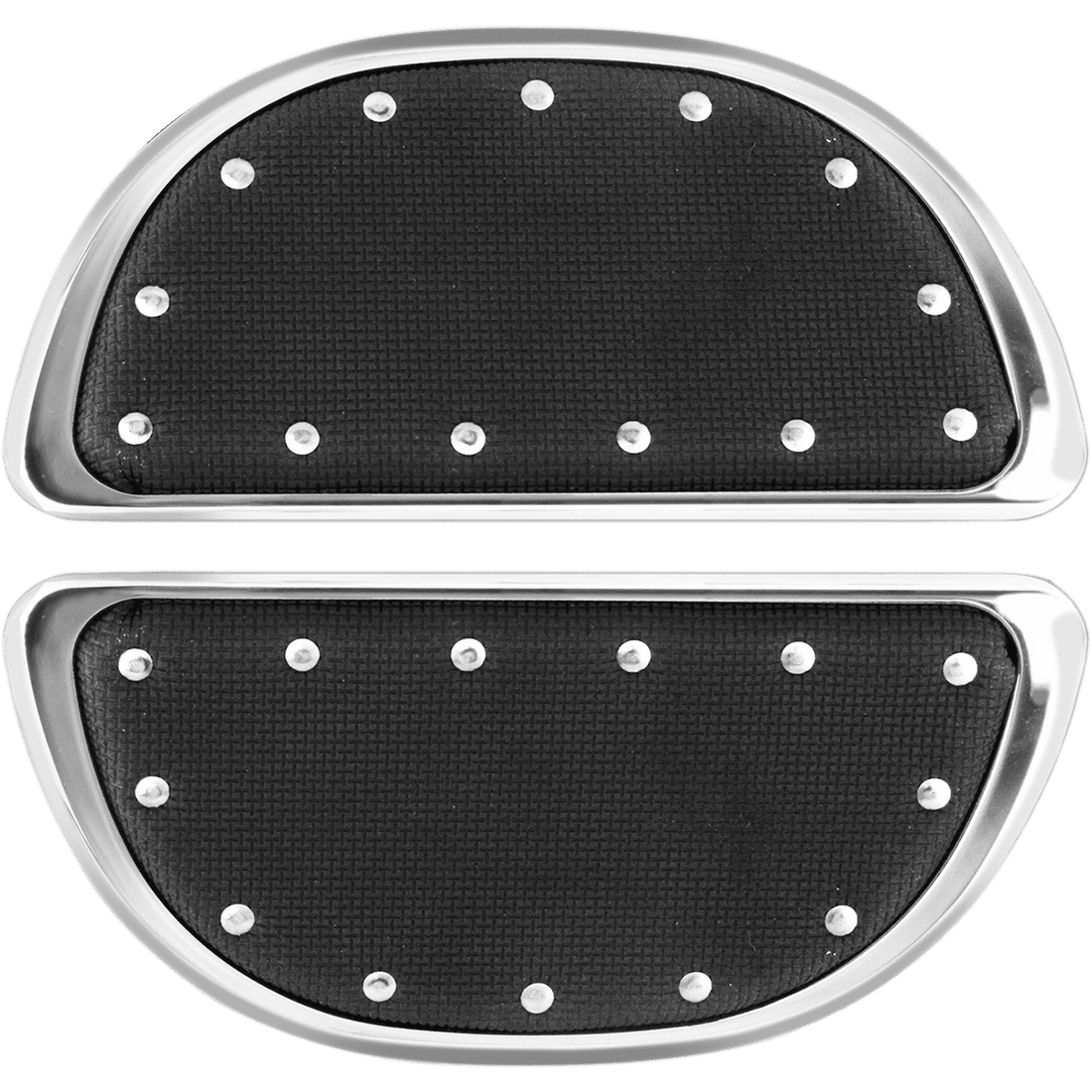 CYCLESMITHS Rear Board Covers Black/Chrome w/ Rivets