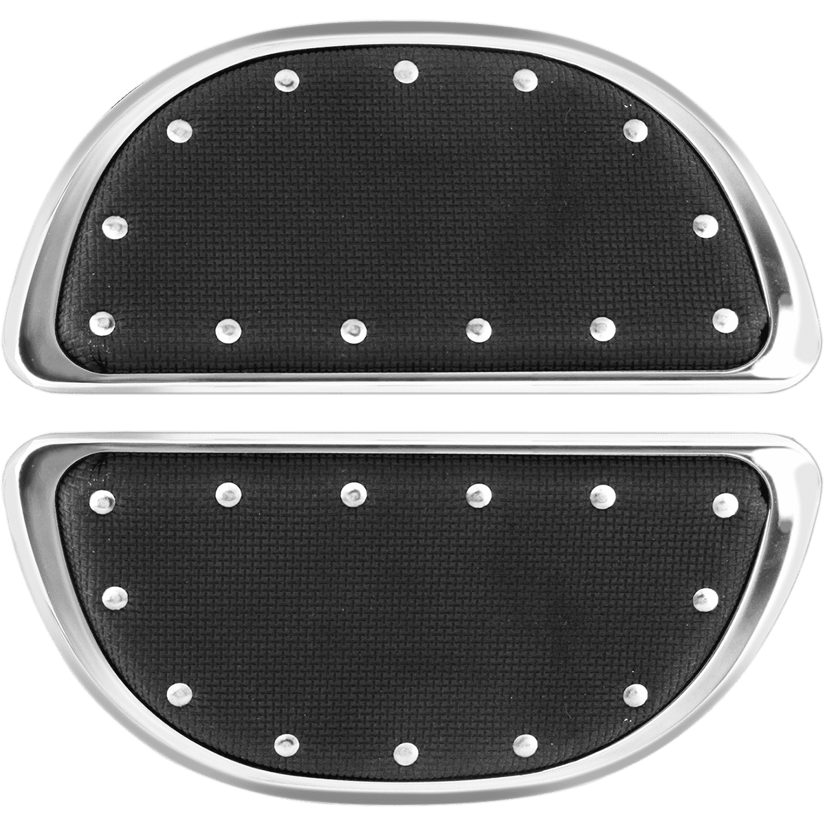 CYCLESMITHS Rear Board Covers Black/Chrome w/ Rivets