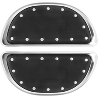 CYCLESMITHS Rear Board Covers Black/Chrome w/ Rivets