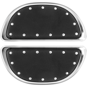 CYCLESMITHS Rear Board Covers Black/Chrome w/ Rivets