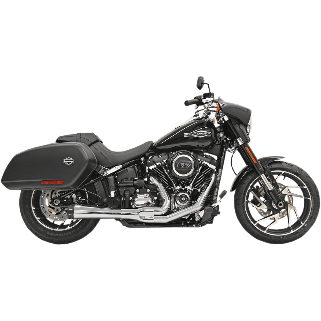 BASSANI XHAUST 2-into-1 Road Rage Exhaust System Chrome 1S81R