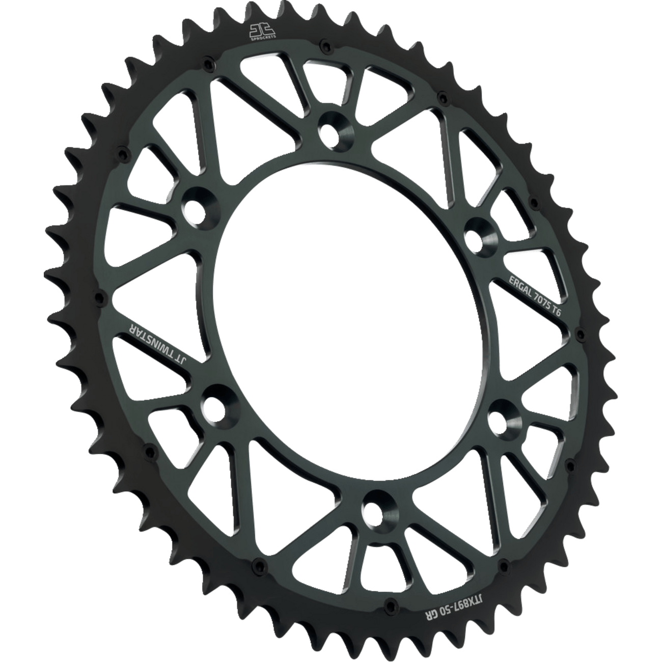 JT SPROCKETS Steel Rear Sprocket Graphite 50 Tooth