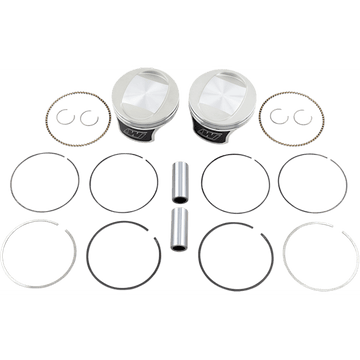 WISECO Tracker™ Series Piston Kit 3.885" 88 Cubic Inch Bored to 95 Cubic Inch +0.010" Twin Cam