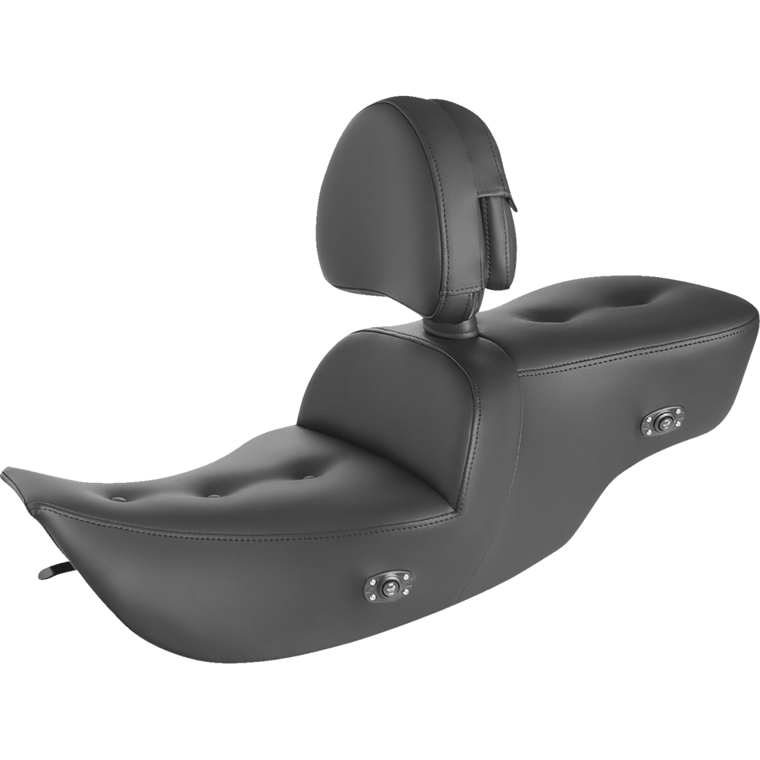 SADDLEMEN Pillow Top Roadsofa™ Seat Heated Black with Backrest 89706181BRHC