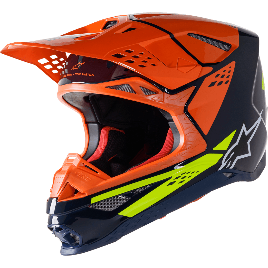 ALPINESTARS Supertech M8 Helmet Factory Blue/Orange/Yellow Large 83029227445LG