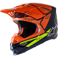 ALPINESTARS Supertech M8 Helmet Factory Blue/Orange/Yellow Large 83029227445LG