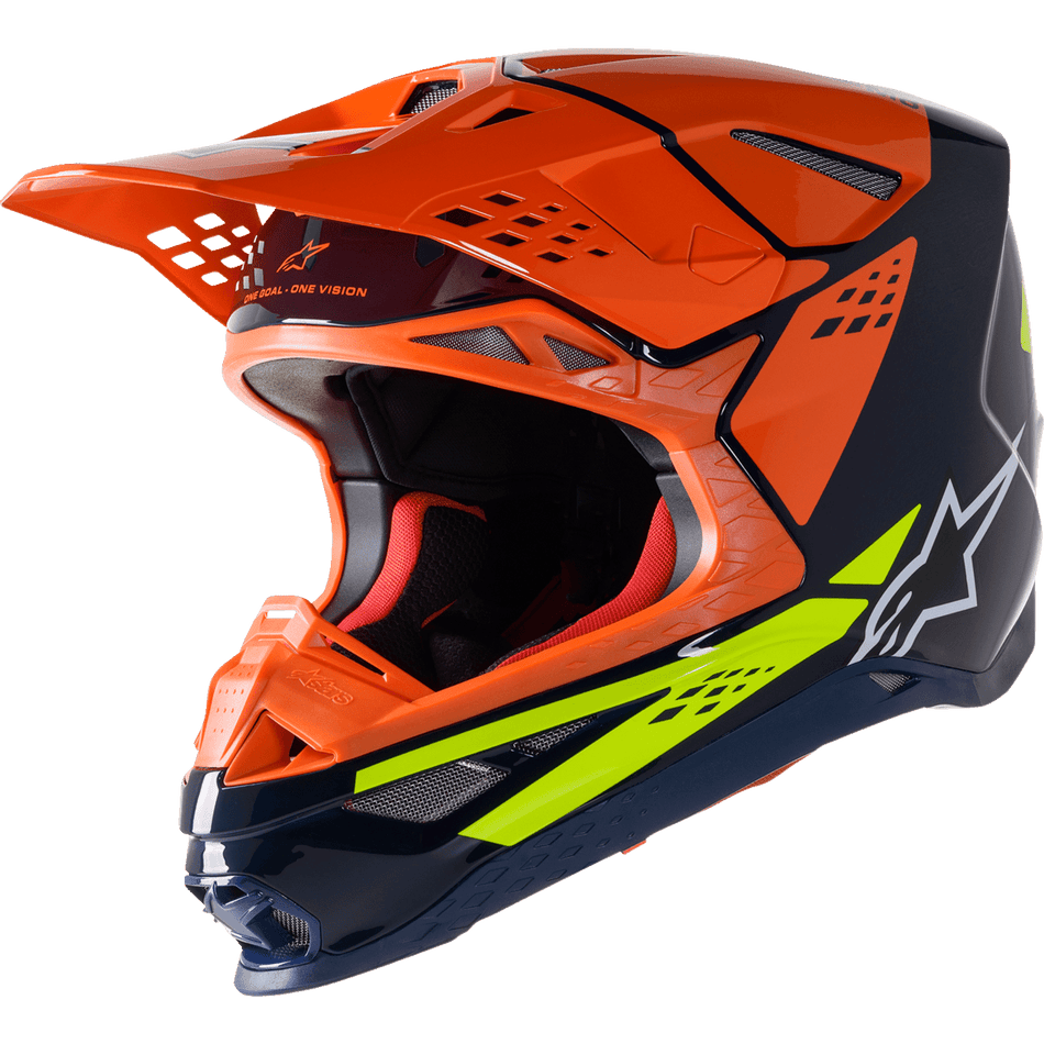 ALPINESTARS Supertech M8 Helmet Factory Blue/Orange/Yellow XL 83029227445XL