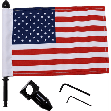 PRO PAD Saddlebag Fixed Upright Flag Mount 7/8" Bar 6" X 9" Flag BRFMFXD2