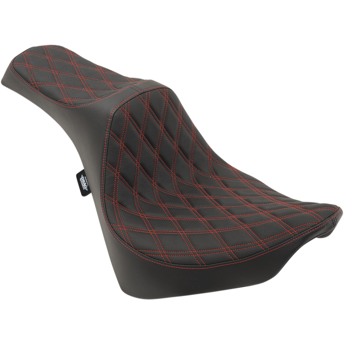 DRAG SPECIALTIES Predator III Seat Double Diamond Red Stitching FL/FX '18-'22