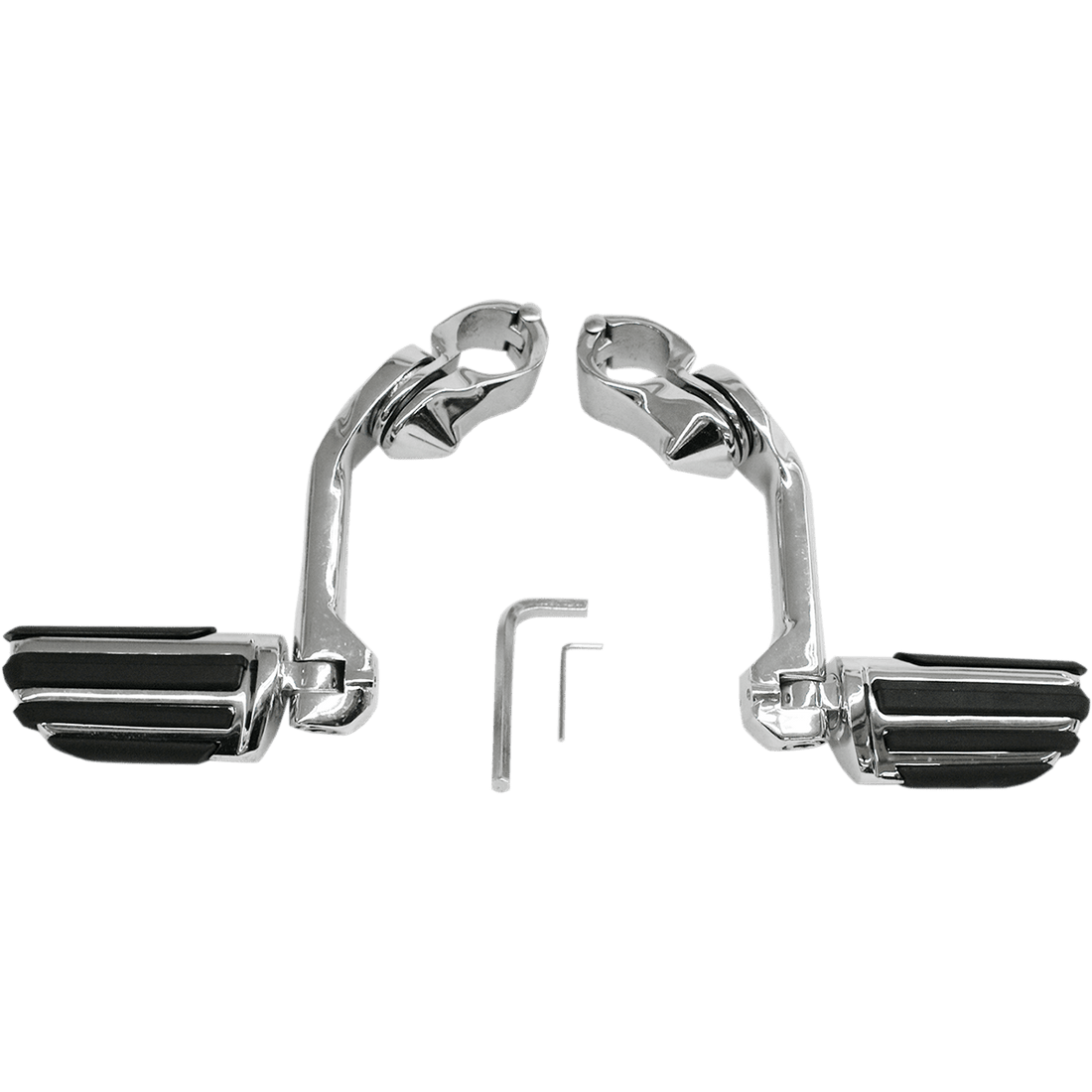 RIVCO PRODUCTS Highway Pegs With Mount Chrome MV120