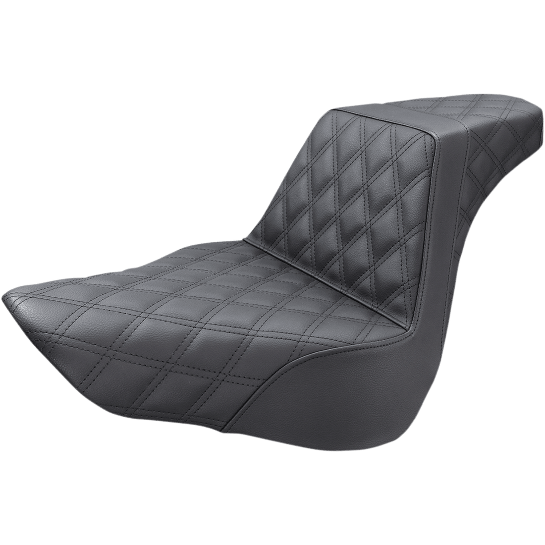 SADDLEMEN Step-Up Seat Full Lattice Stitch Black FL/FX '18-'23 81827175