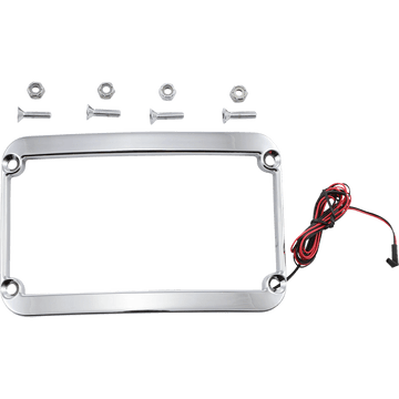 KLOCK WERKS Lighted License Plate Frame Chrome KWS010088C