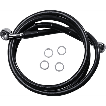 DRAG SPECIALTIES Brake Line +2" Black XL