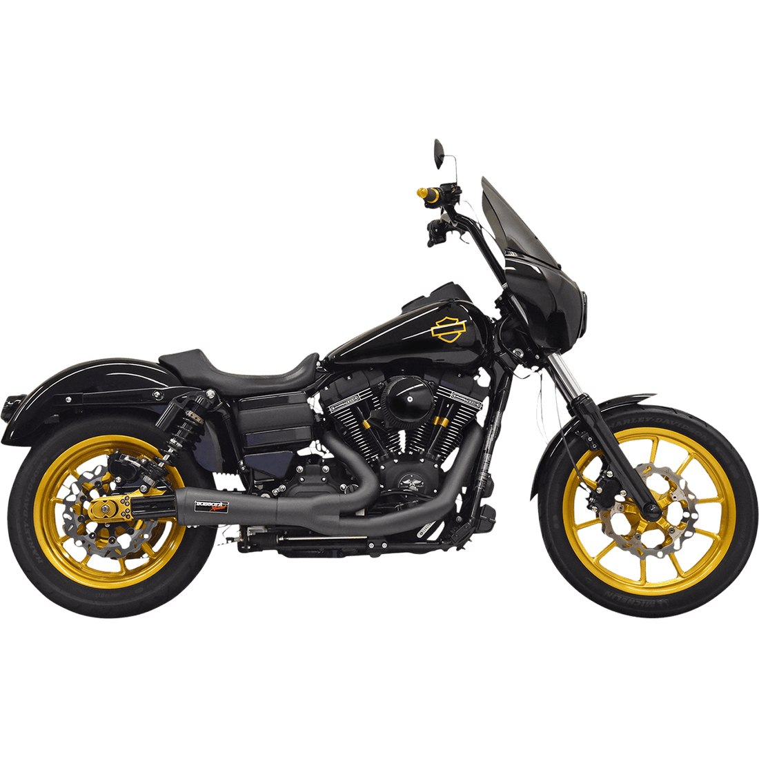 BASSANI XHAUST Ripper 2:1 Exhaust System Black 1D6B