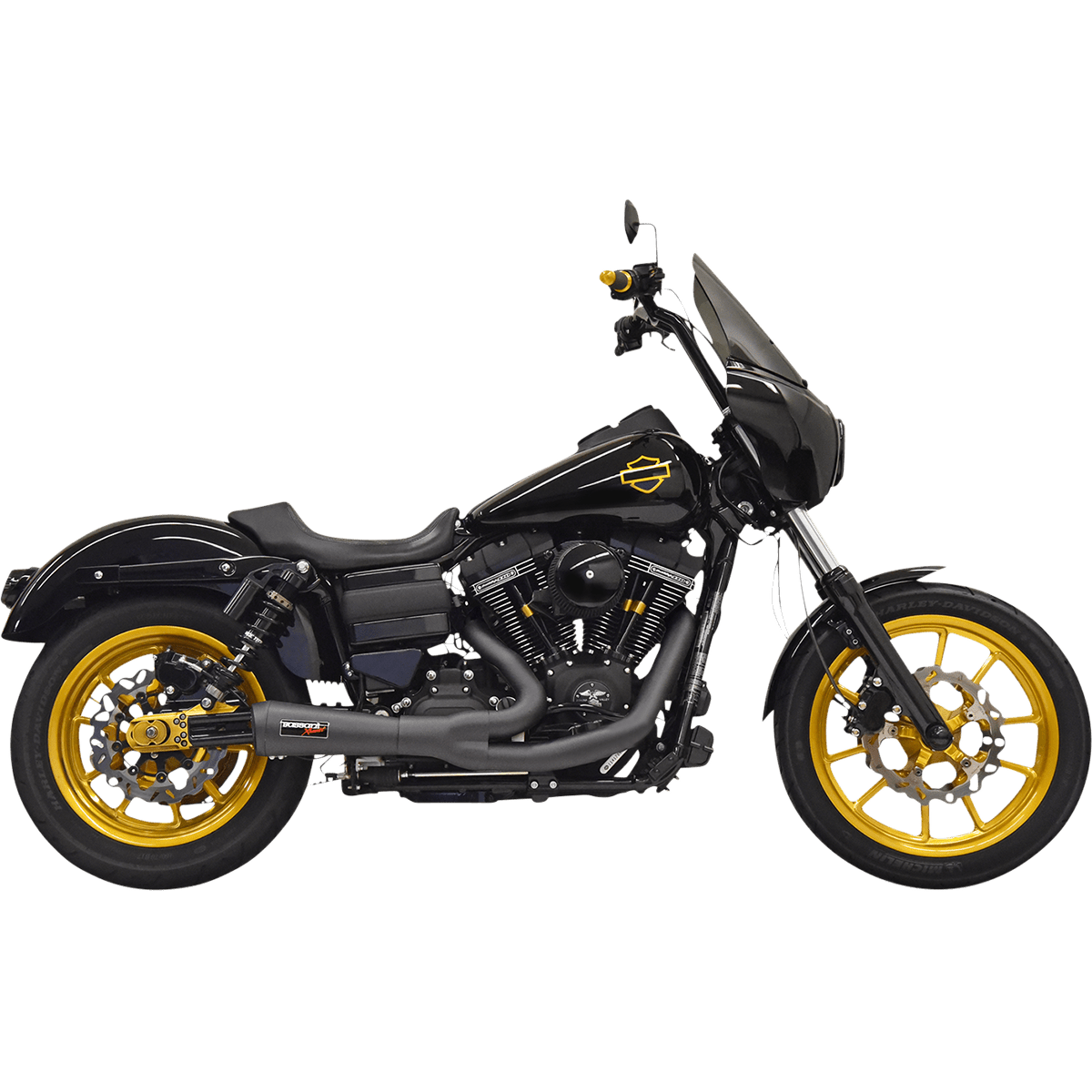 BASSANI XHAUST Ripper 2:1 Exhaust System Black 1D6B