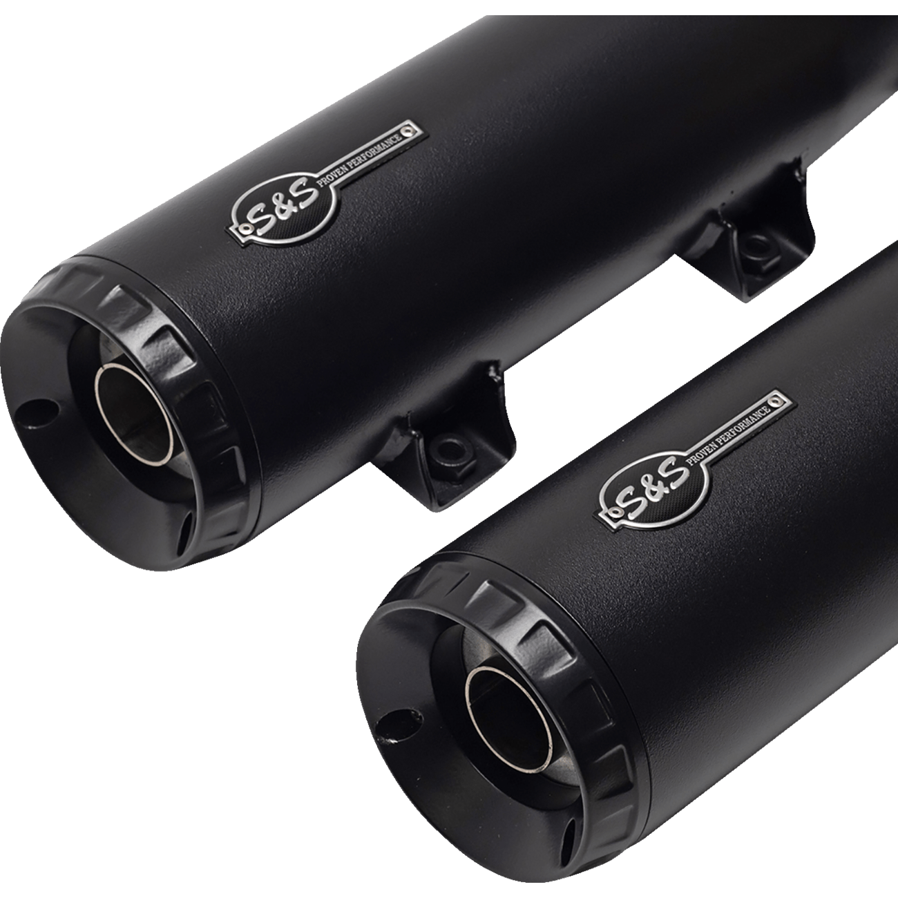 S&S CYCLE Grand National Slip-On Mufflers Black 50-State 4110266