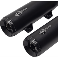 S&S CYCLE Grand National Slip-On Mufflers Black 50-State 4110266