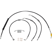 LA CHOPPERS Handlebar Cable/Brake Line Kit Quick Connect 12" 14" Ape Hanger Handlebars Black Vinyl LA8157KT13B