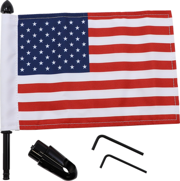 PRO PAD Flag Mount Detachable Sissy Bar 9" Pole 6" X 9" Flag BRFMRDHB765IN