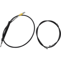 LA CHOPPERS Handlebar Cable/Brake Line Kit Quick Connect Complete 15" 17" Handlebars Black LA8156KT216B