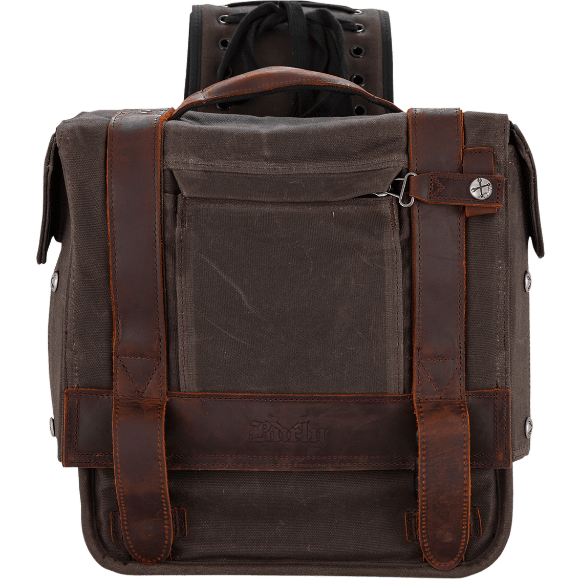 BURLY BRAND Throw-Over Saddlebag Dark Oak B151002D