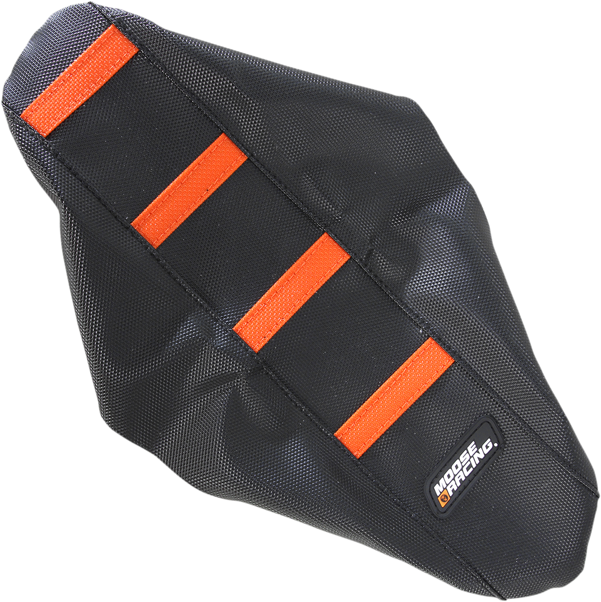 MOOSE RACING Ribbed Seat Cover Black Cover/Orange Ribs KTM