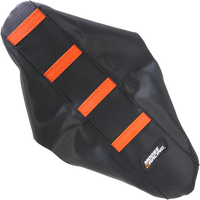 MOOSE RACING Ribbed Seat Cover Black Cover/Orange Ribs KTM