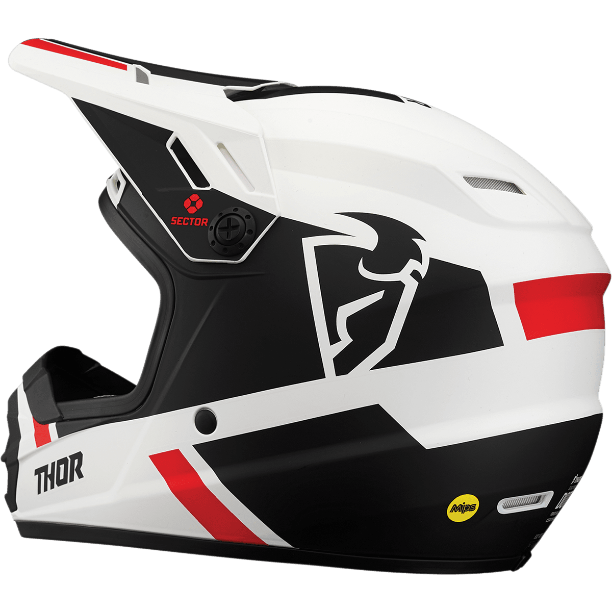 THOR Youth Sector Helmet Split MIPS® White/Black Small