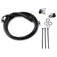 DRAG SPECIALTIES Brake Line Front Black +6" '99-'07 FXST