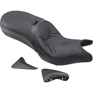 DRAG SPECIALTIES Low-Profile Touring Seat Pillow Style Black Victory '10-'15