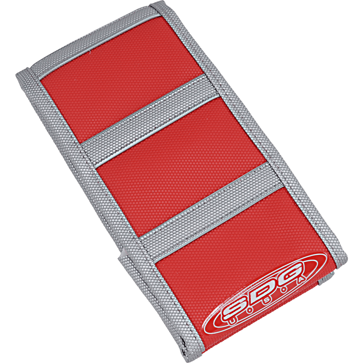 SDG 6-Ribbed Seat Cover Grey Ribs/Red Top/Gray Sides