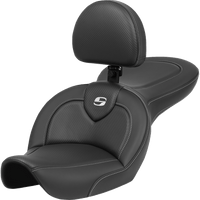 SADDLEMEN Roadsofa™ Seat with Backrest Carbon Fiber FXDWG '96-'23 89605185BR