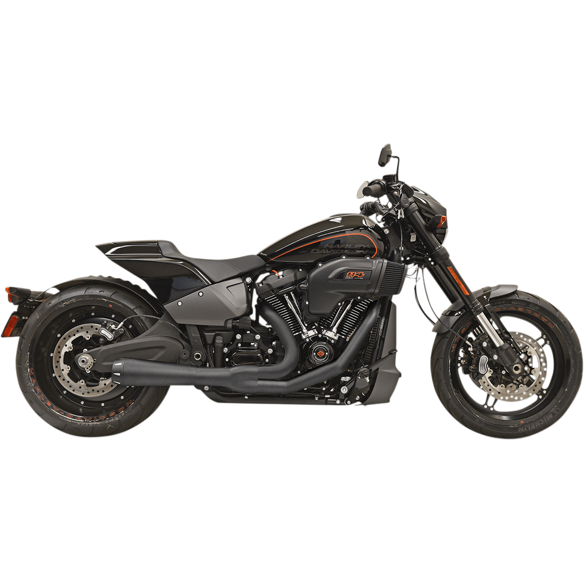 BASSANI XHAUST 2-into-1 Road Rage Exhaust System Black 1S94RB