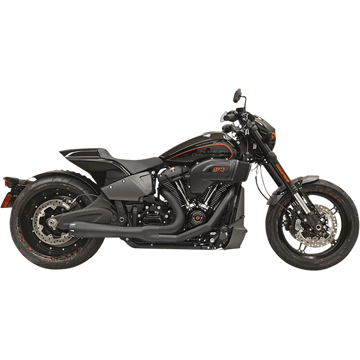 BASSANI XHAUST 2-into-1 Road Rage Exhaust System Black 1S94RB