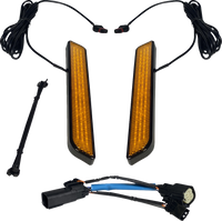 CUSTOM DYNAMICS LED Fork Light Amber Black CDFORKSS6AB