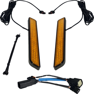 CUSTOM DYNAMICS LED Fork Light Amber Black CDFORKSS6AB