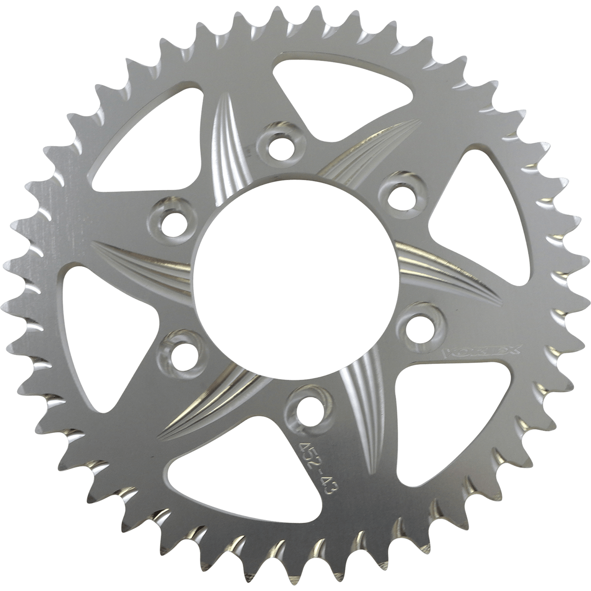 VORTEX Aluminum Sprocket Silver Rear 43 Tooth