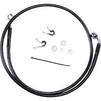 DRAG SPECIALTIES Brake Line Front Black +6" '04-'10 XL