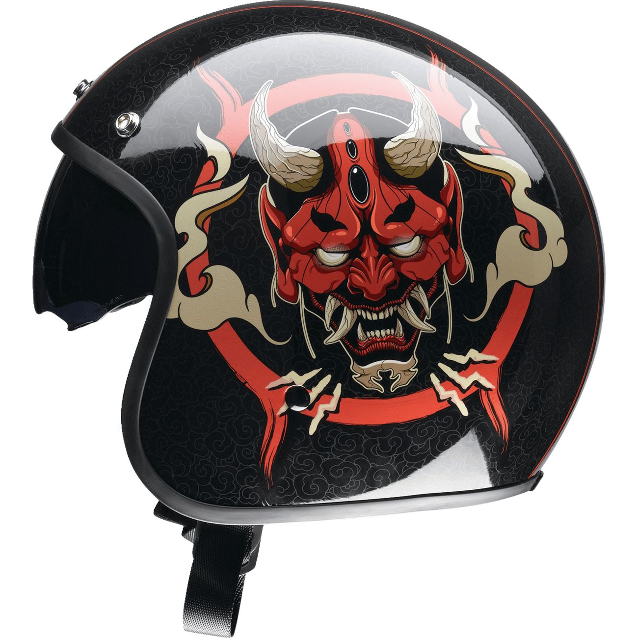 Z1R Saturn Helmet Devilish Gloss Black/Red Large