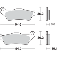 SBS LS Brake Pads Yamaha 742LS