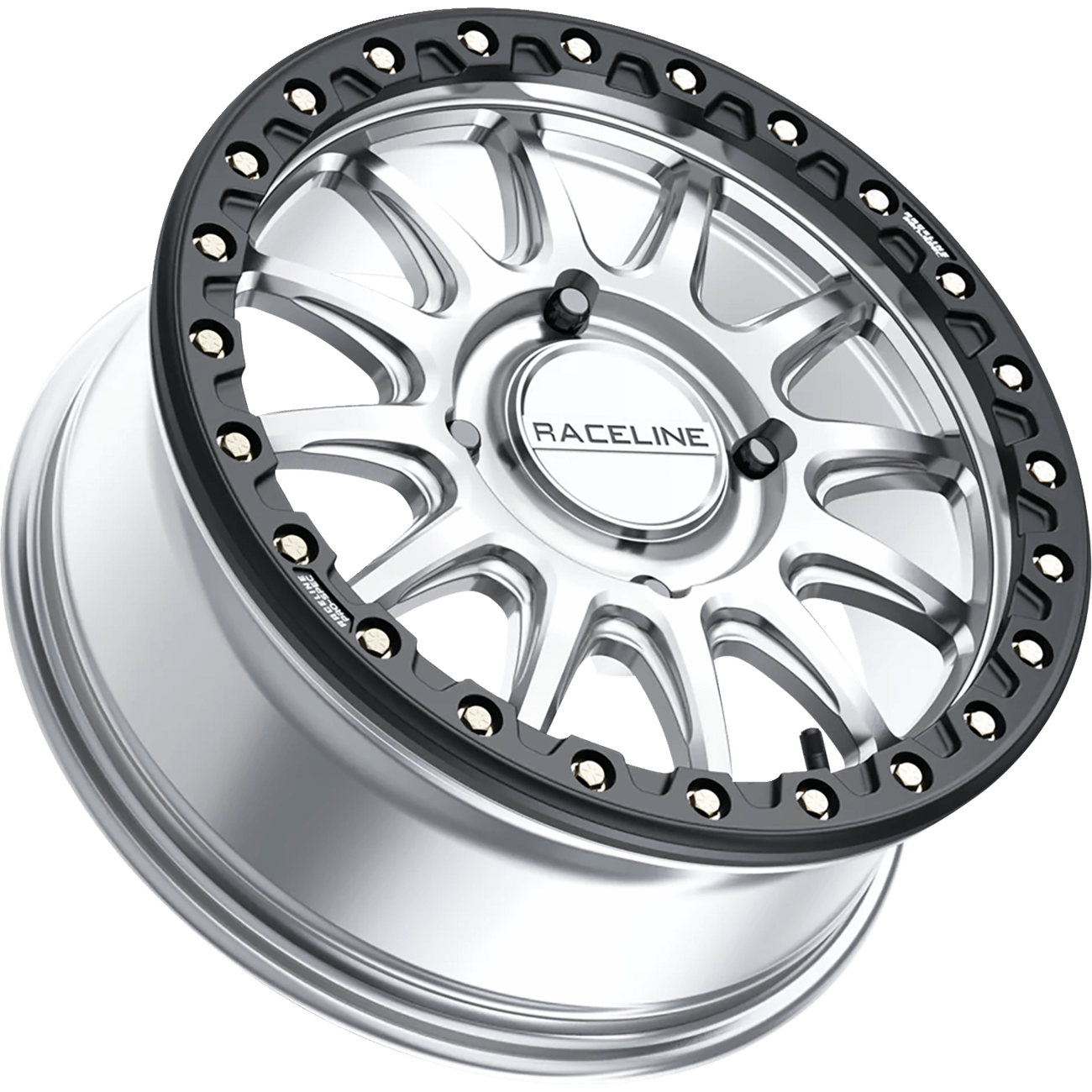 RACELINE WHEELS Wheel Alpha Front/Rear Hyper Silver/with Black Ring 17x7 4/156 +25 mm A14SB77056+25