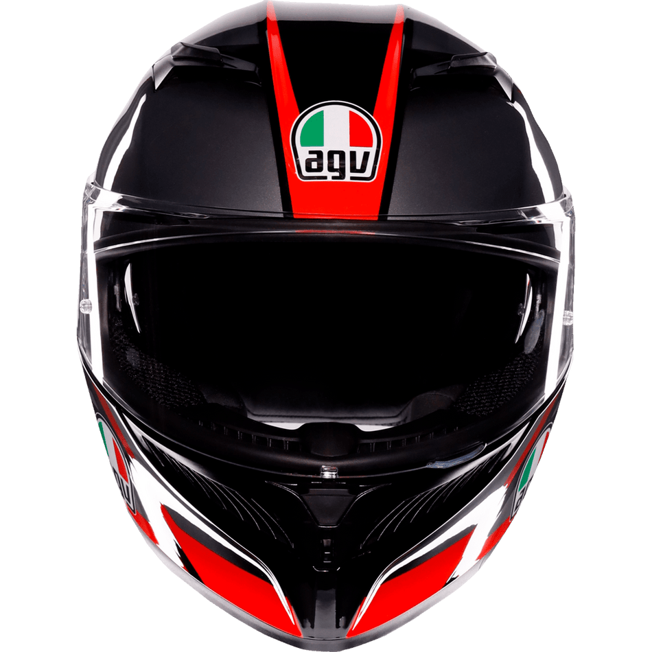 AGV K3 Helmet Striga Black/Gray/Red Small 2118381004018S