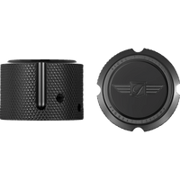 FIGURATI DESIGNS Axle Nut Cover Front Stainless Steel Figurati Designs Logo Black FD01FACBLK