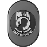 FIGURATI DESIGNS Antenna Cover Left Rear Fender POW-MIA Black