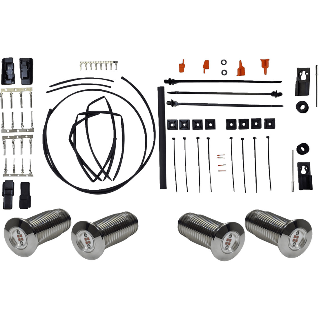 PAUL YAFFE BAGGER NATION Lightning Bolts Kit Run/Brake/Turn Chrome PYO:BBLBC