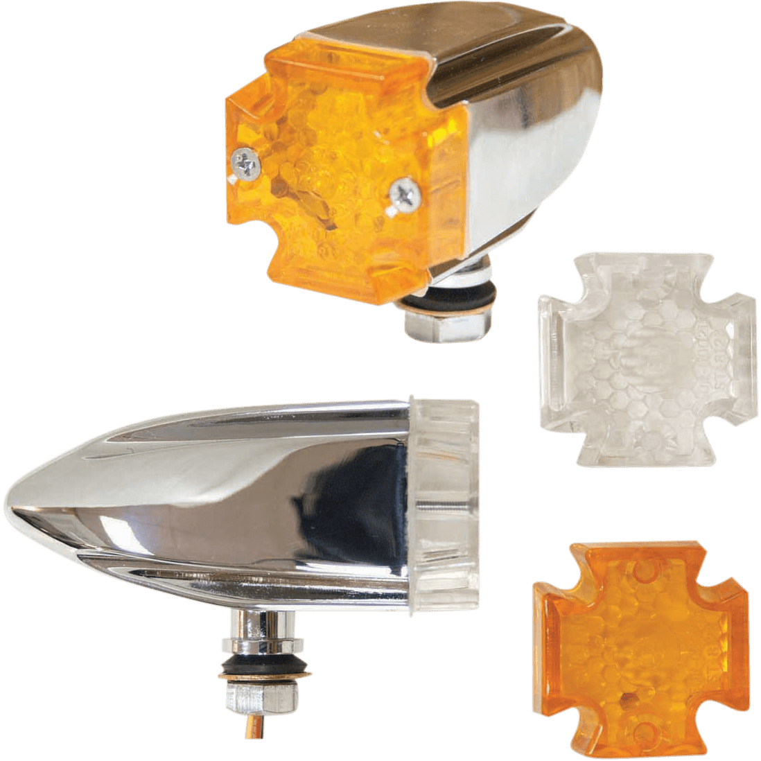 EMGO LED Maltese Deco Lights Amber and Clear Lens 6199150